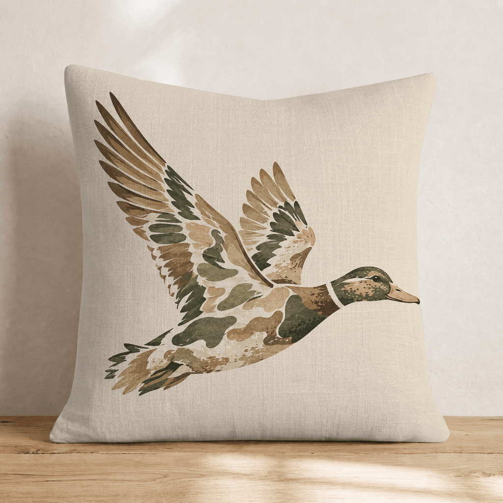 Camo Duck Throw Pillow - Hillcroft Home