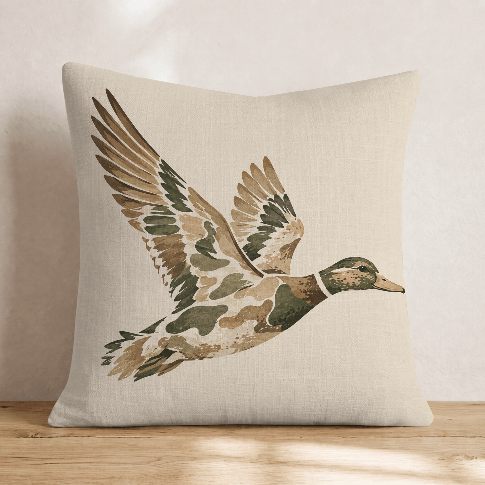 Camo Duck Throw Pillow - Hillcroft Home