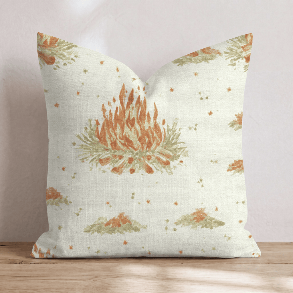 Campire & Smoke Throw Pillow - Hillcroft Home