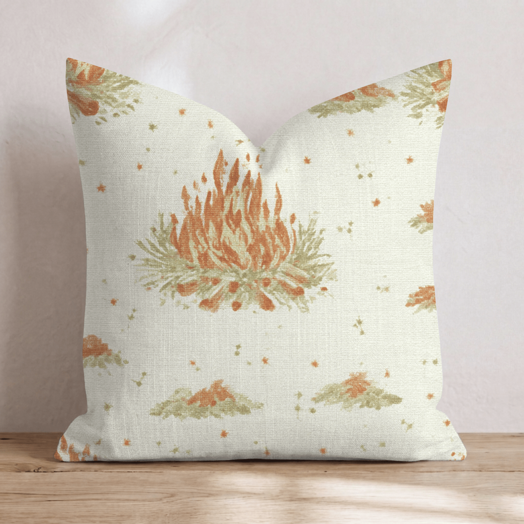 Campire & Smoke Throw Pillow - Hillcroft Home