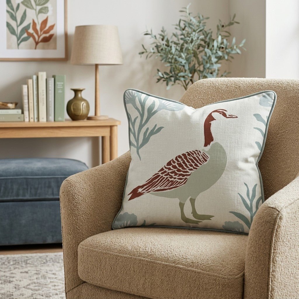 Canadian Goose Garden Throw Pillow - Hillcroft Home