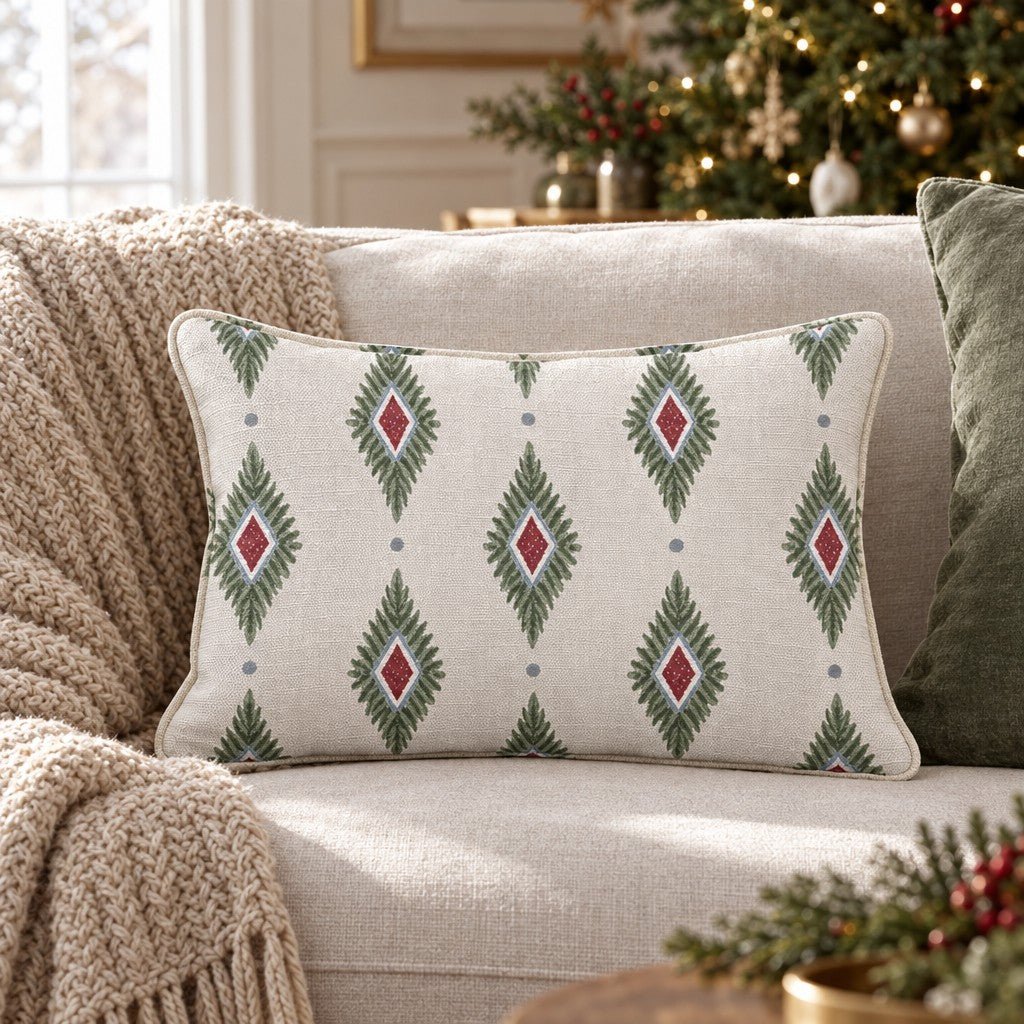 Candlelight Ikat Throw Pillow throw pillow - Hillcroft Home