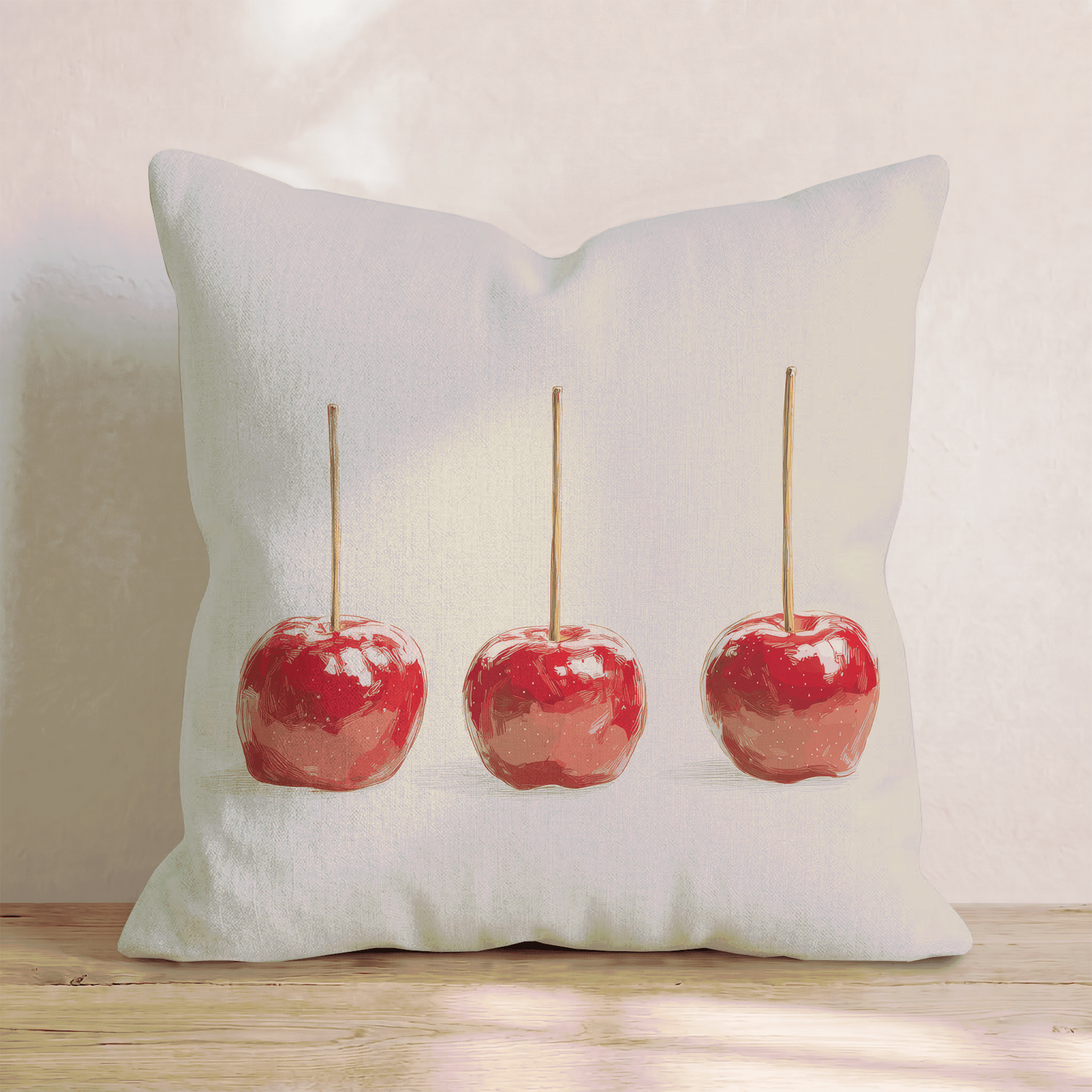 Candy Apple Trio Throw Pillow - Hillcroft Home