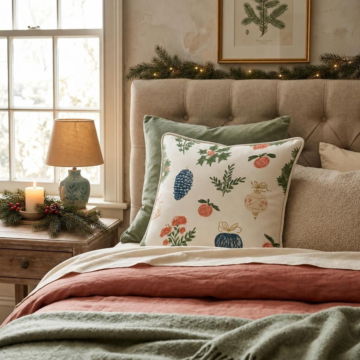 Candy Cane Confetti Throw Pillow throw pillow - Hillcroft Home