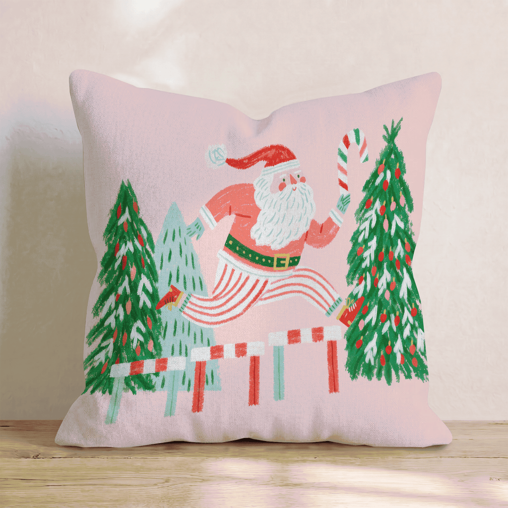 Candy Cane Hurdles Throw Pillow - Hillcroft Home