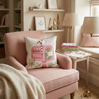 Candy Cane Mailbox Wreath Throw Pillow - Hillcroft Home