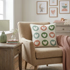 Candy Hearts Throw Pillow - Hillcroft Home