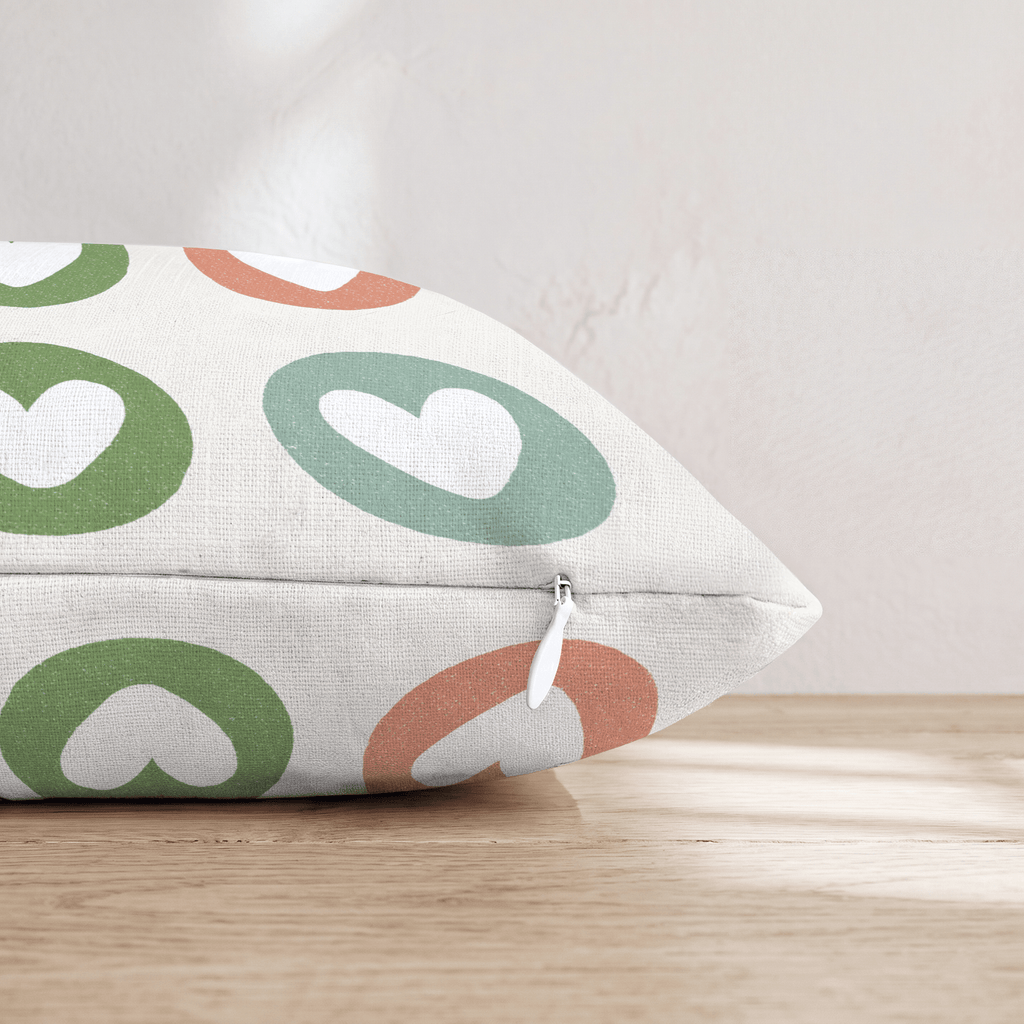 Candy Hearts Throw Pillow - Hillcroft Home