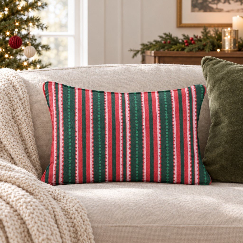 Candy Shop Stripe Throw Pillow throw pillow - Hillcroft Home