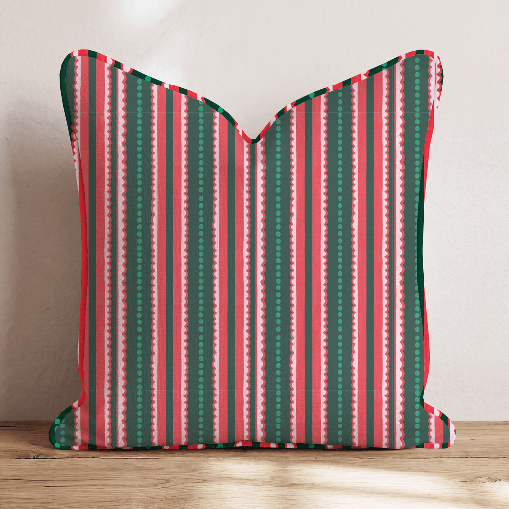 Candy Shop Stripe Throw Pillow throw pillow - Hillcroft Home