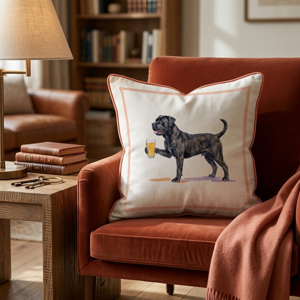 Cane Corso Lager Throw Pillow - Hillcroft Home