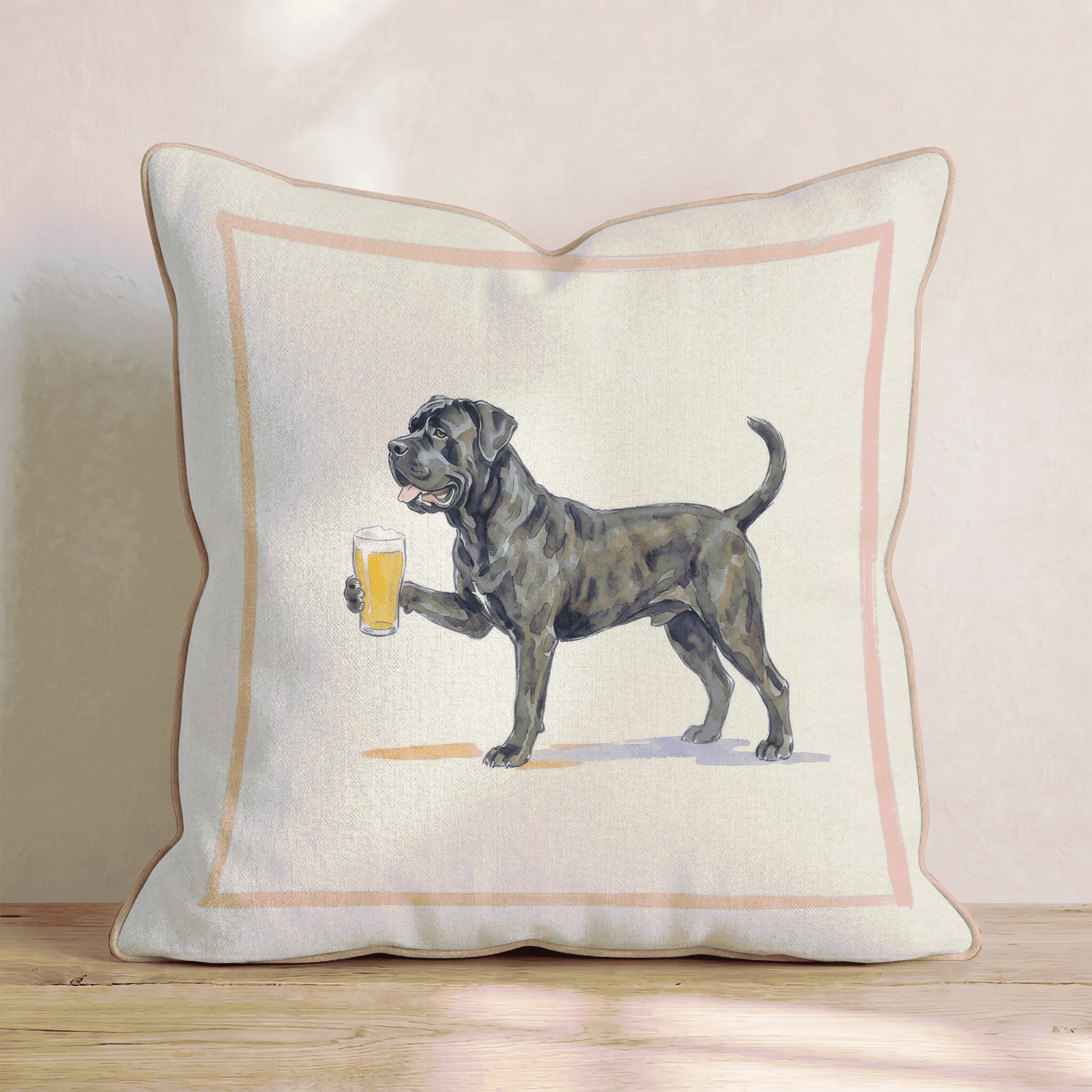 Cane Corso Lager Throw Pillow - Hillcroft Home