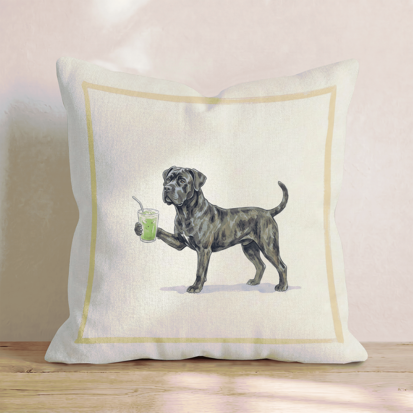 Cane Corso Matcha Throw Pillow - Hillcroft Home