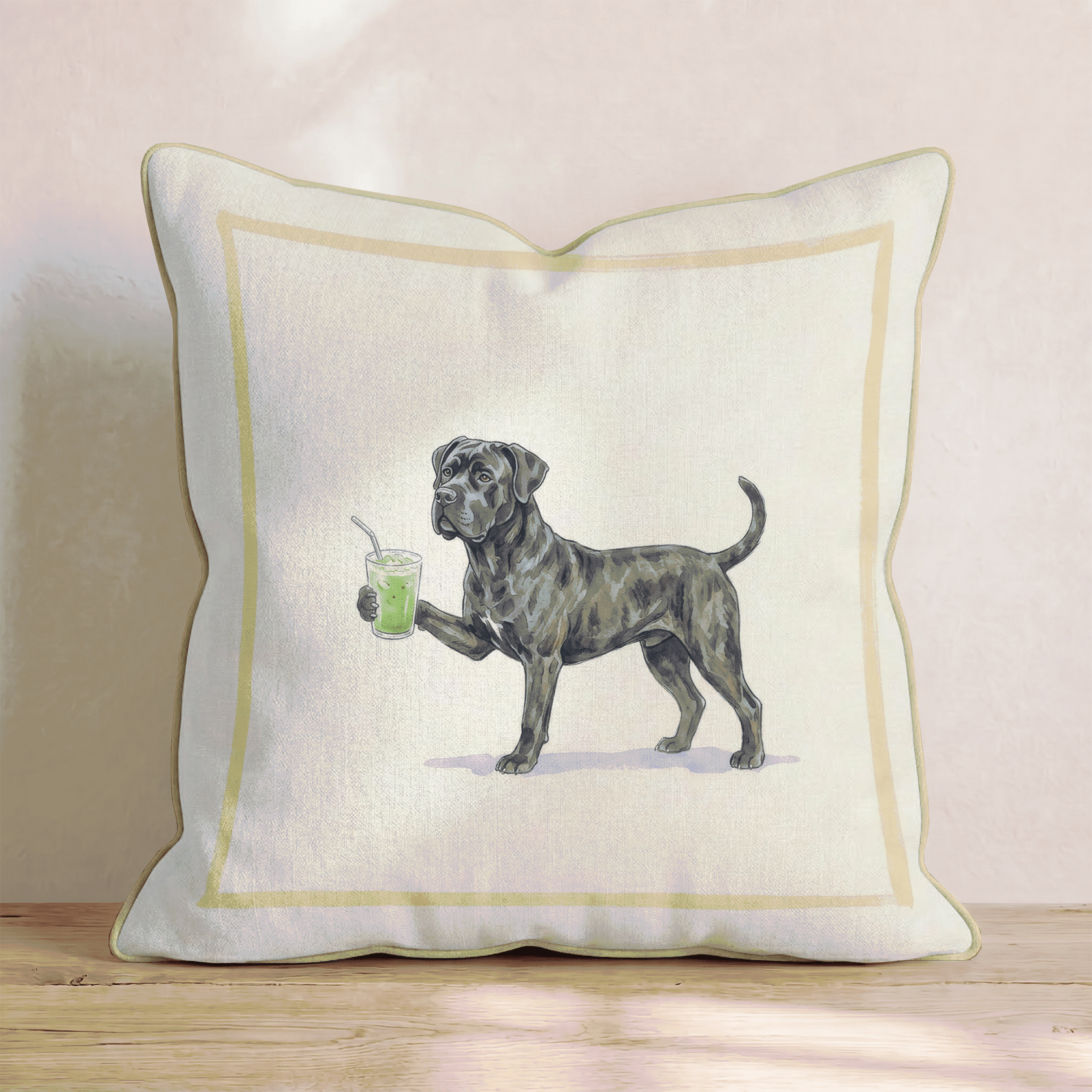 Cane Corso Matcha Throw Pillow - Hillcroft Home
