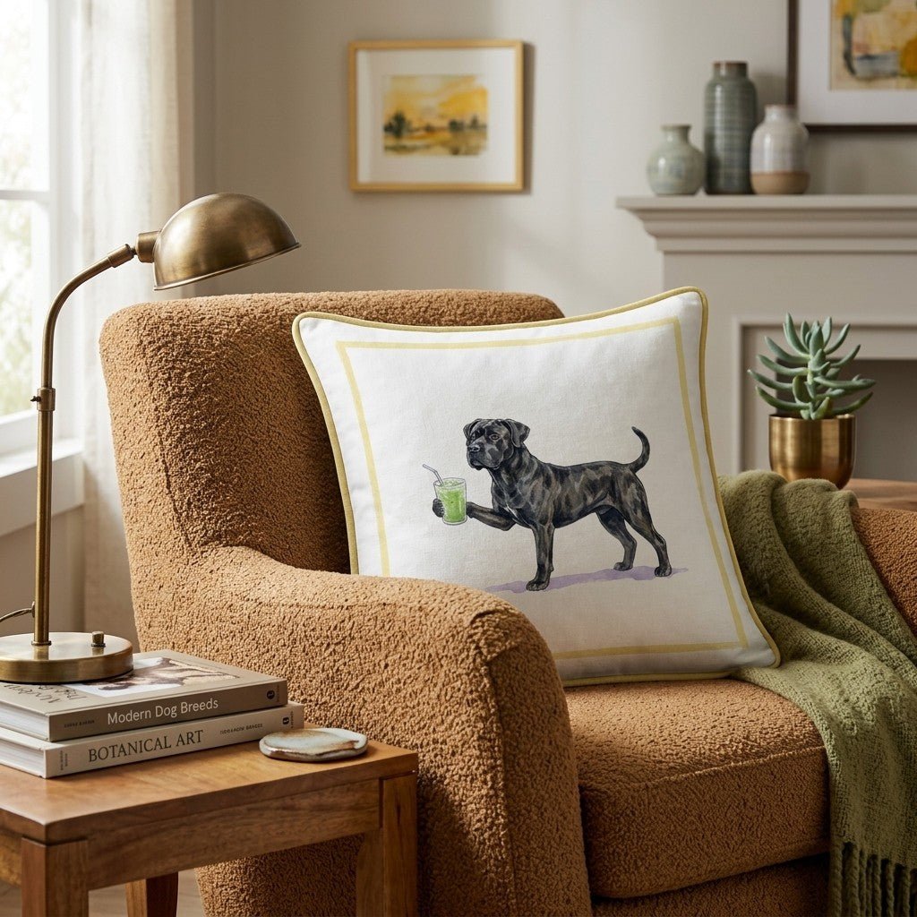Cane Corso Matcha Throw Pillow - Hillcroft Home