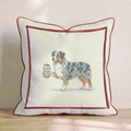 Canine Ale Australian Shepherd Throw Pillow - Hillcroft Home