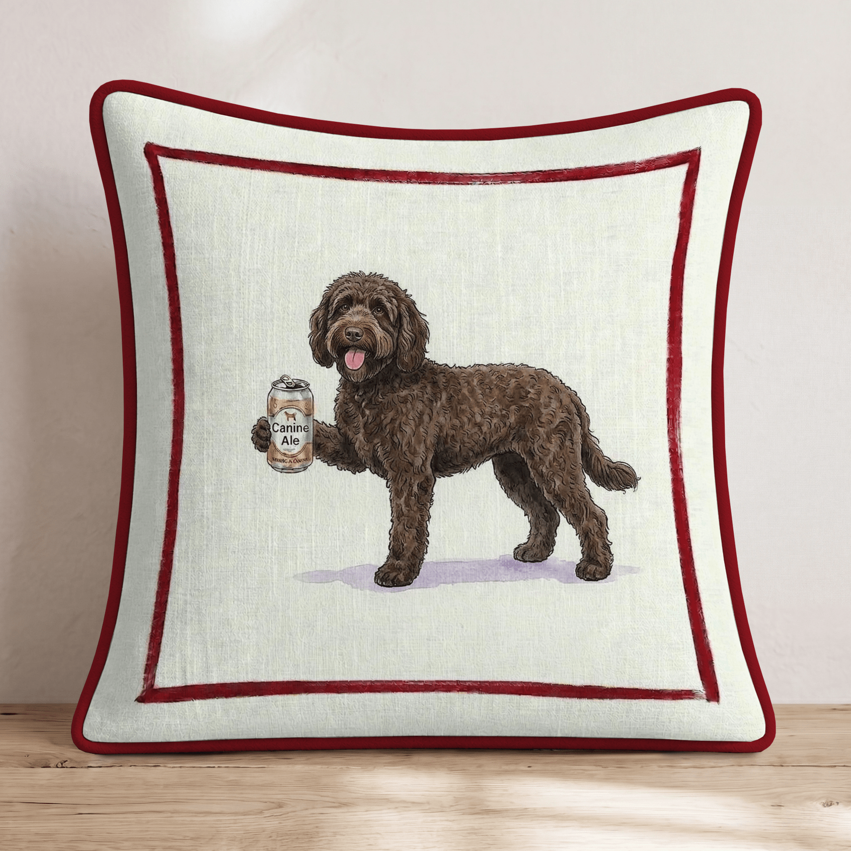 Canine Ale Barbet Throw Pillow - Hillcroft Home