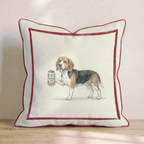 Canine Ale Beagle Throw Pillow - Hillcroft Home