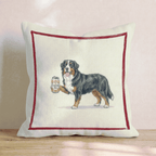 Canine Ale Bernese Mountain Dog Throw Pillow - Hillcroft Home