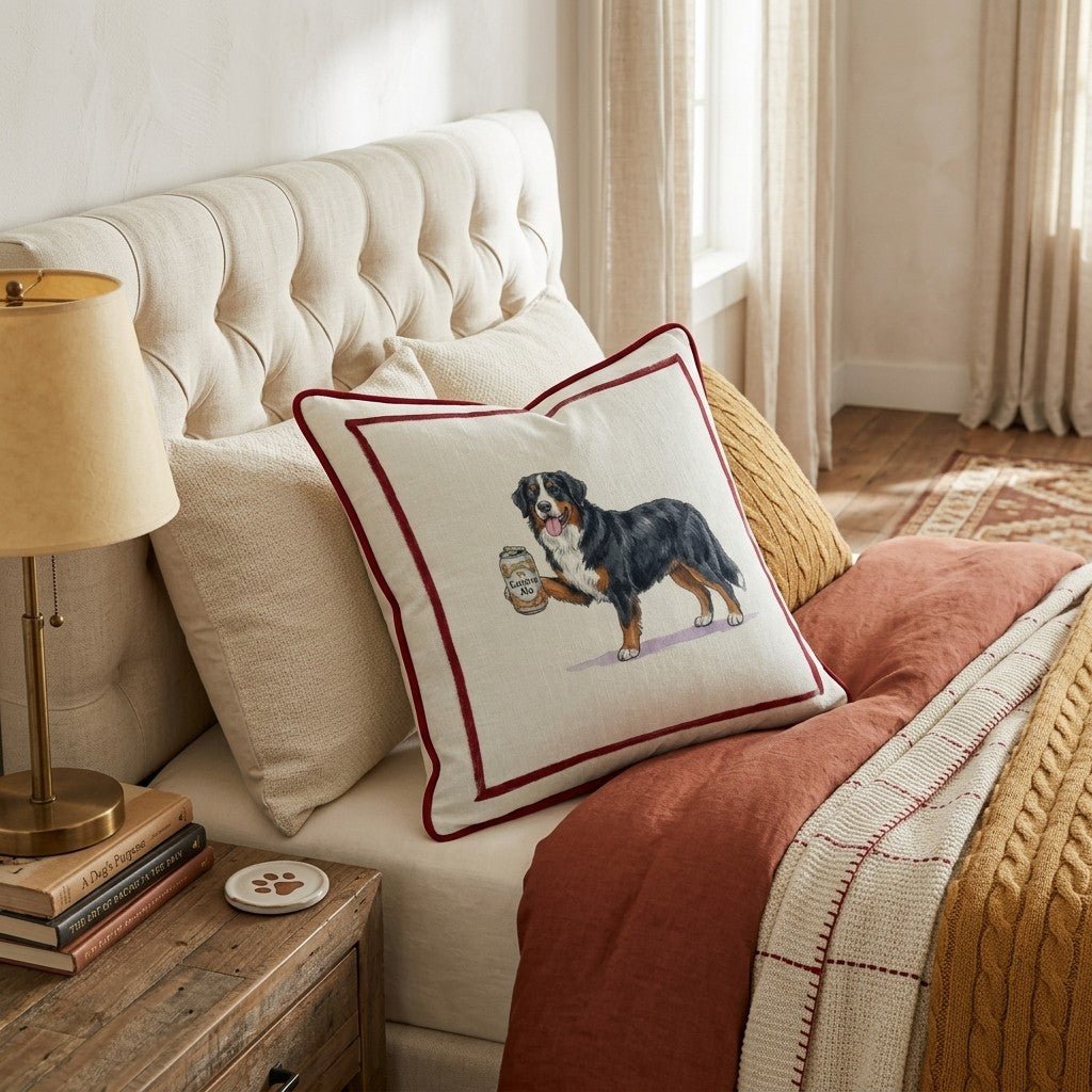 Canine Ale Bernese Mountain Dog Throw Pillow - Hillcroft Home