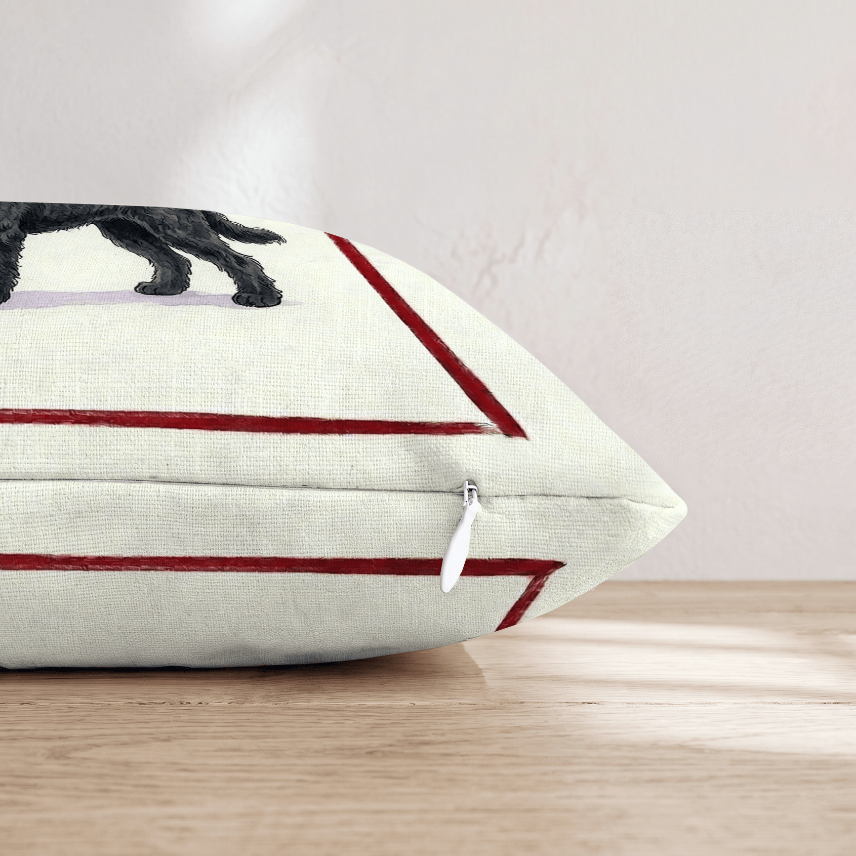 Canine Ale Black Goldendoodle Throw Pillow - Hillcroft Home