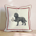 Canine Ale Black Goldendoodle Throw Pillow - Hillcroft Home