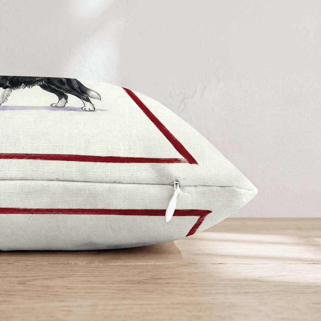 Canine Ale Border Collie Throw Pillow - Hillcroft Home
