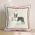 Canine Ale Boston Terrier Throw Pillow - Hillcroft Home