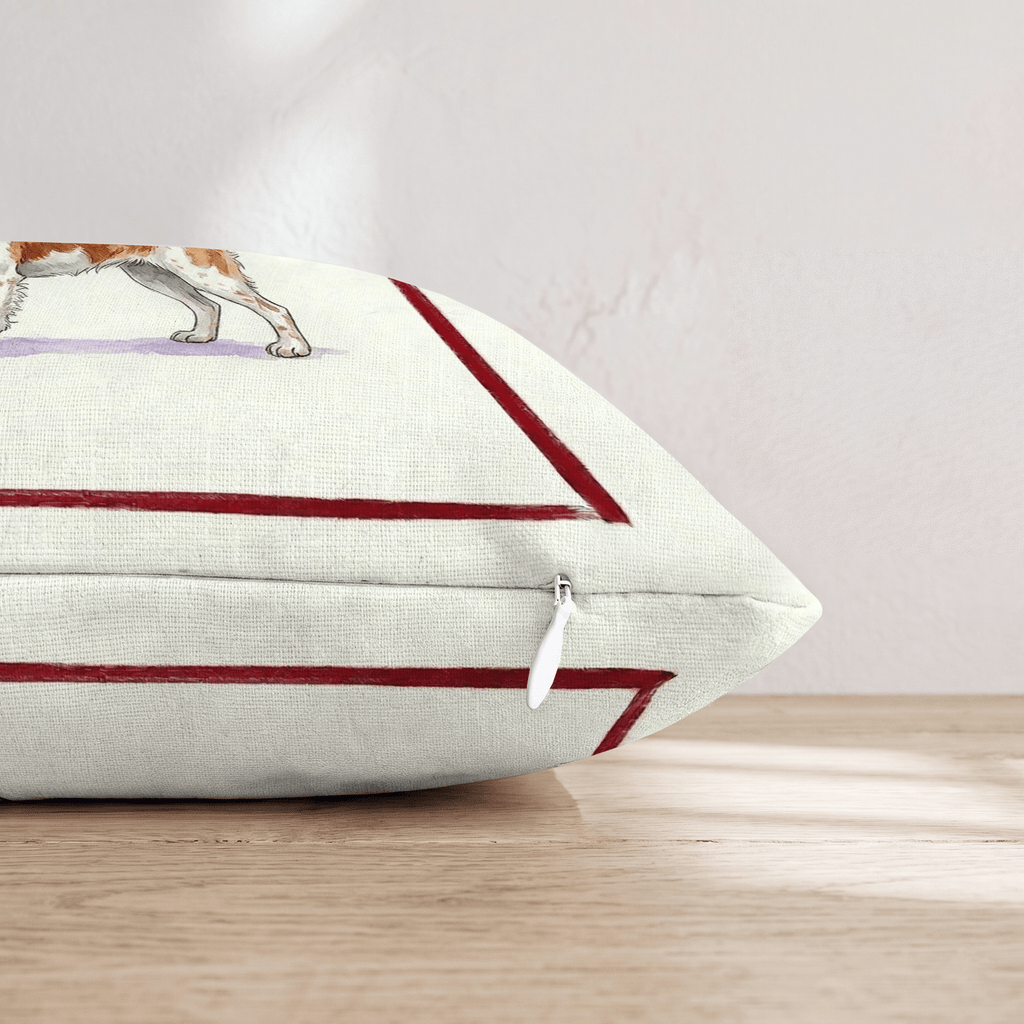 Canine Ale Brittany Throw Pillow - Hillcroft Home