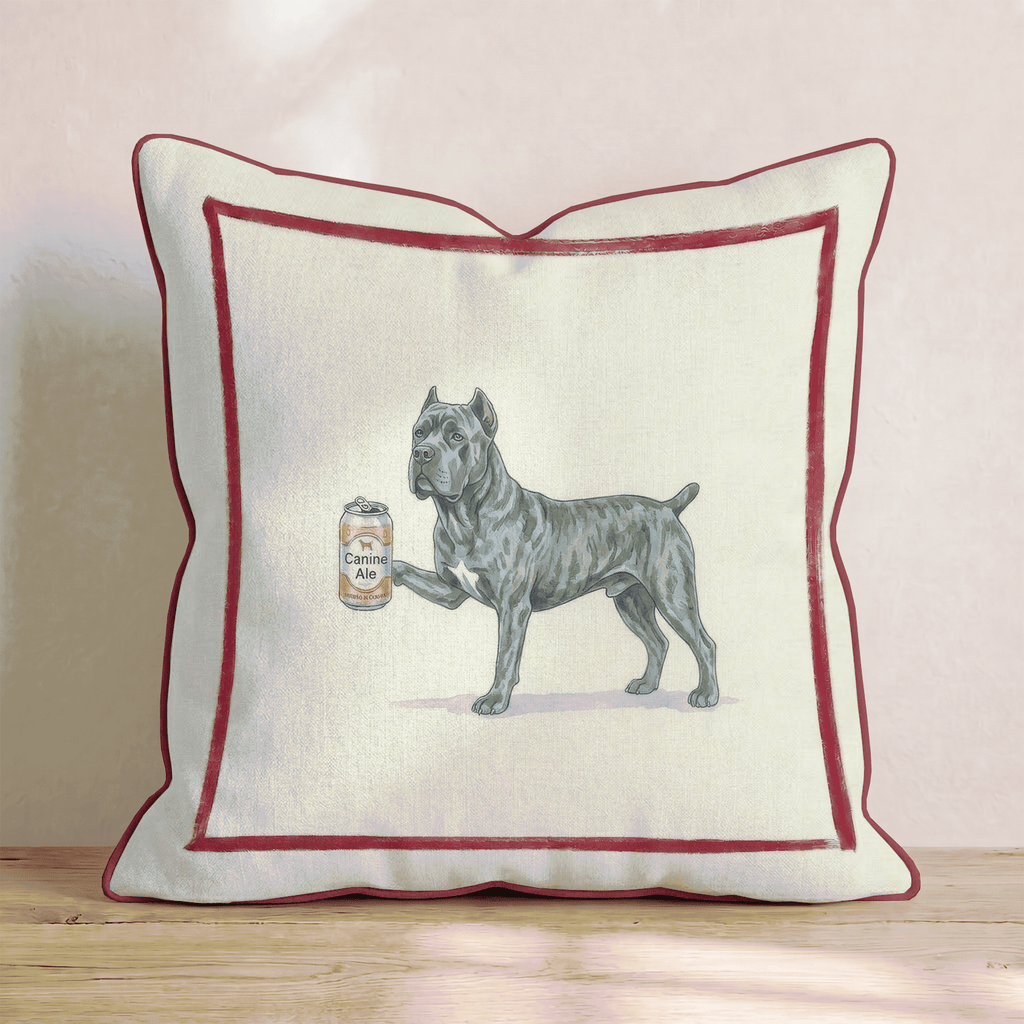 Canine Ale Cane Corso Throw Pillow - Hillcroft Home