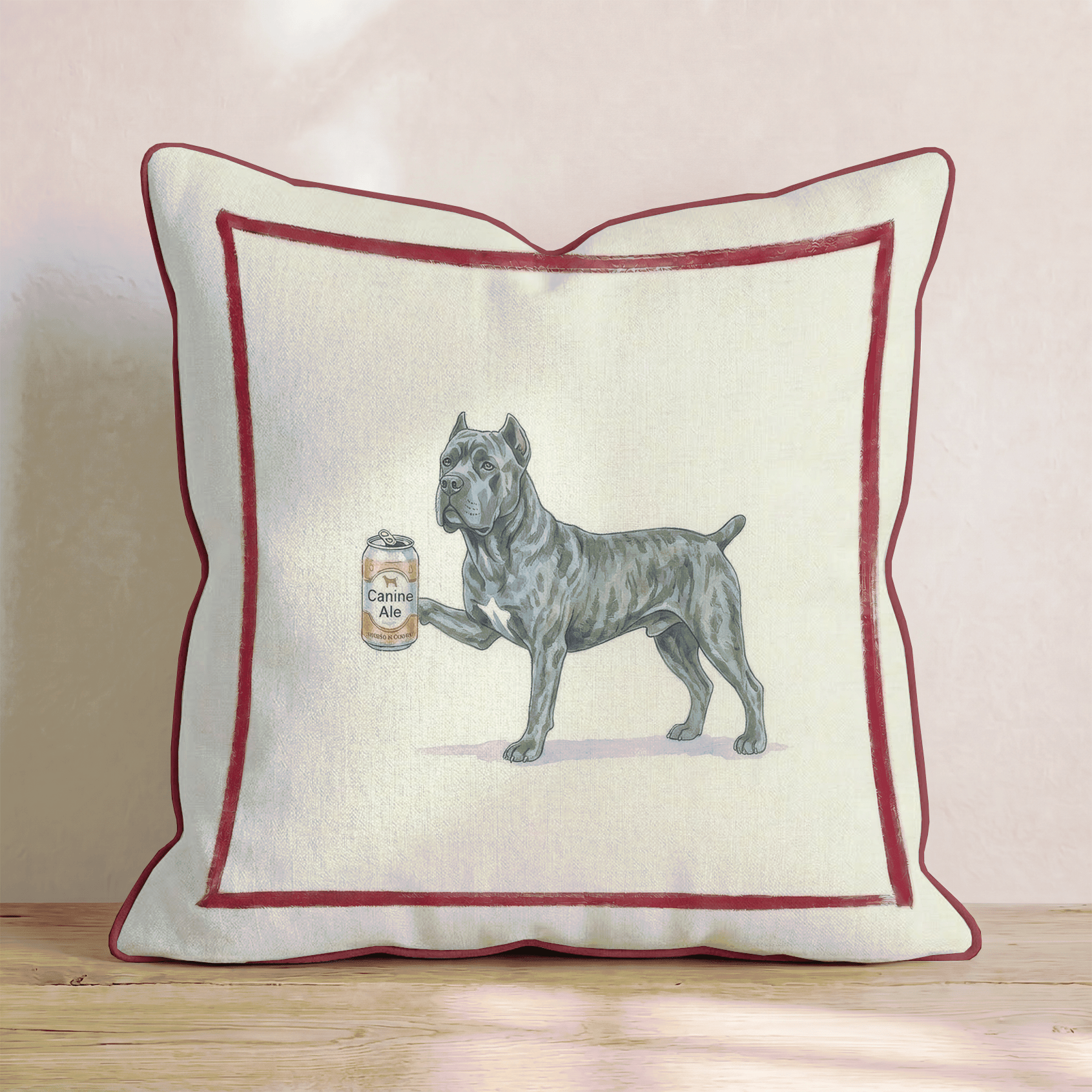 Canine Ale Cane Corso Throw Pillow - Hillcroft Home