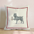 Canine Ale Cane Corso Throw Pillow - Hillcroft Home