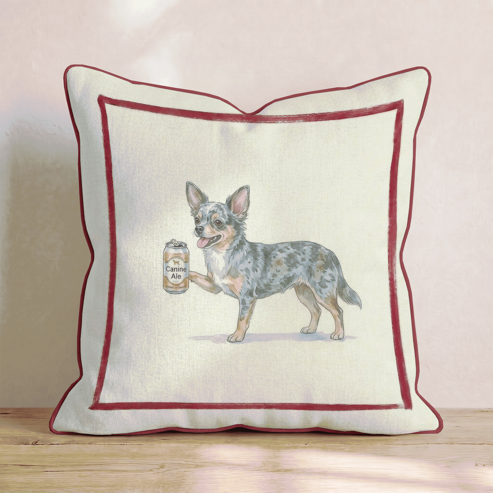 Canine Ale Chihuahua Throw Pillow - Hillcroft Home