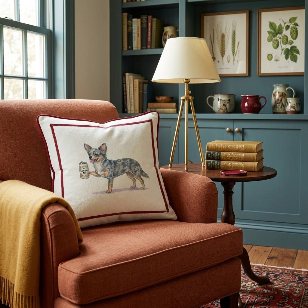 Canine Ale Chihuahua Throw Pillow - Hillcroft Home