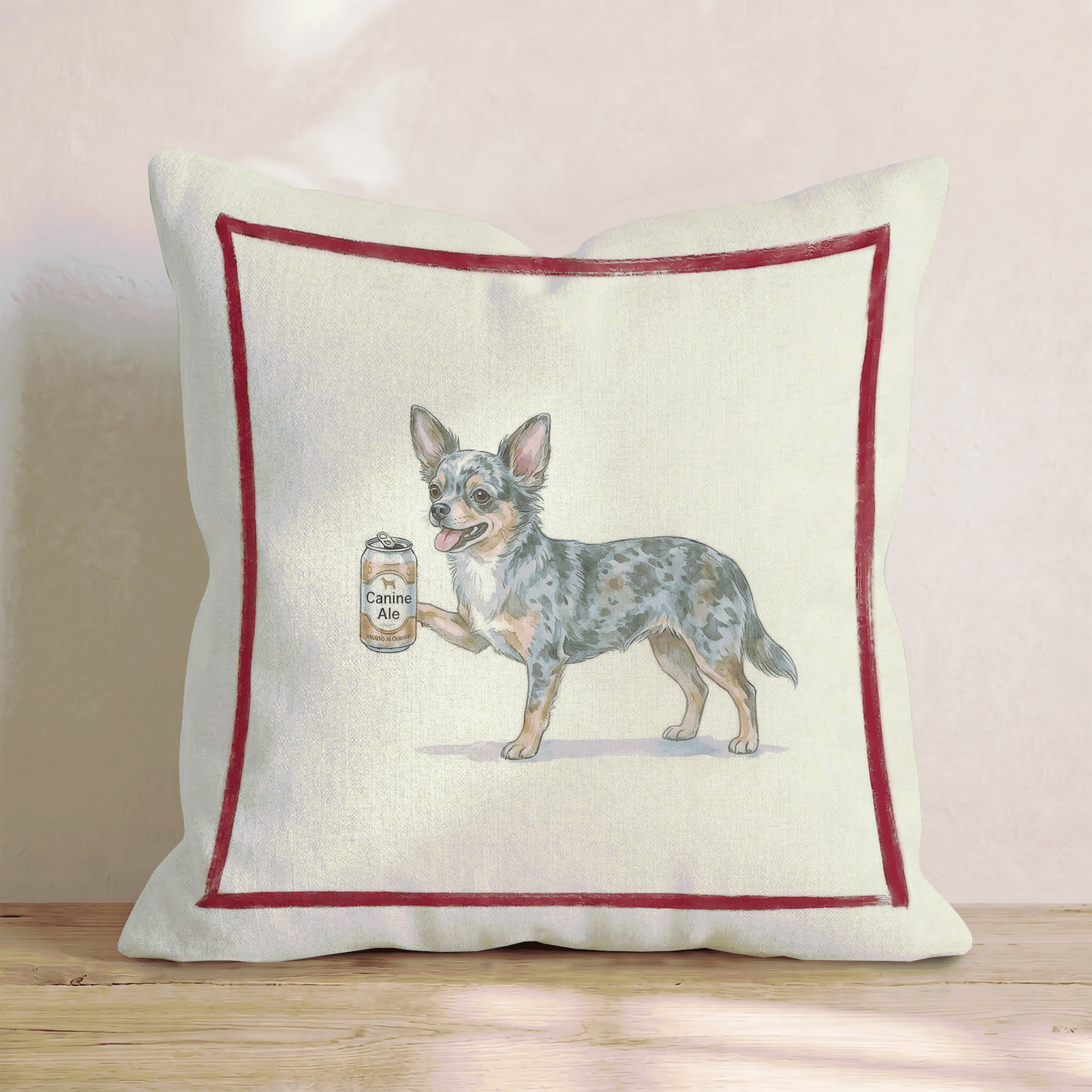 Canine Ale Chihuahua Throw Pillow - Hillcroft Home