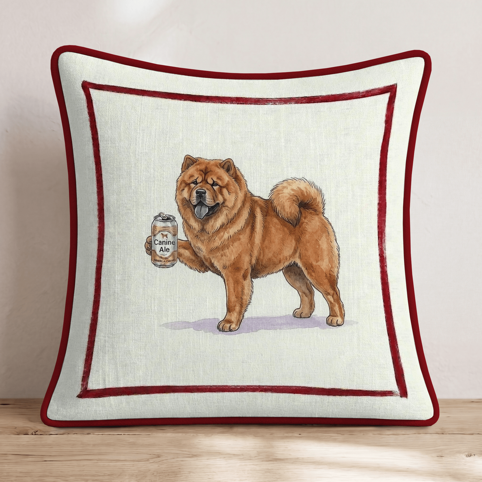 Canine Ale Chow Chow Throw Pillow - Hillcroft Home
