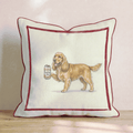 Canine Ale Cocker Spaniel Throw Pillow - Hillcroft Home