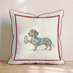 Canine Ale Dachshund Throw Pillow - Hillcroft Home
