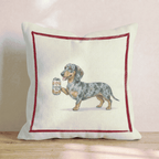 Canine Ale Dachshund Throw Pillow - Hillcroft Home