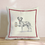 Canine Ale Dalmation Throw Pillow - Hillcroft Home