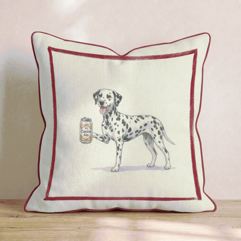 Canine Ale Dalmation Throw Pillow - Hillcroft Home