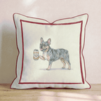 Canine Ale Frenchie Throw Pillow - Hillcroft Home