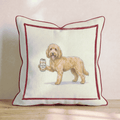 Canine Ale Goldendoodle Throw Pillow - Hillcroft Home
