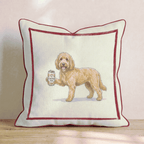 Canine Ale Goldendoodle Throw Pillow - Hillcroft Home