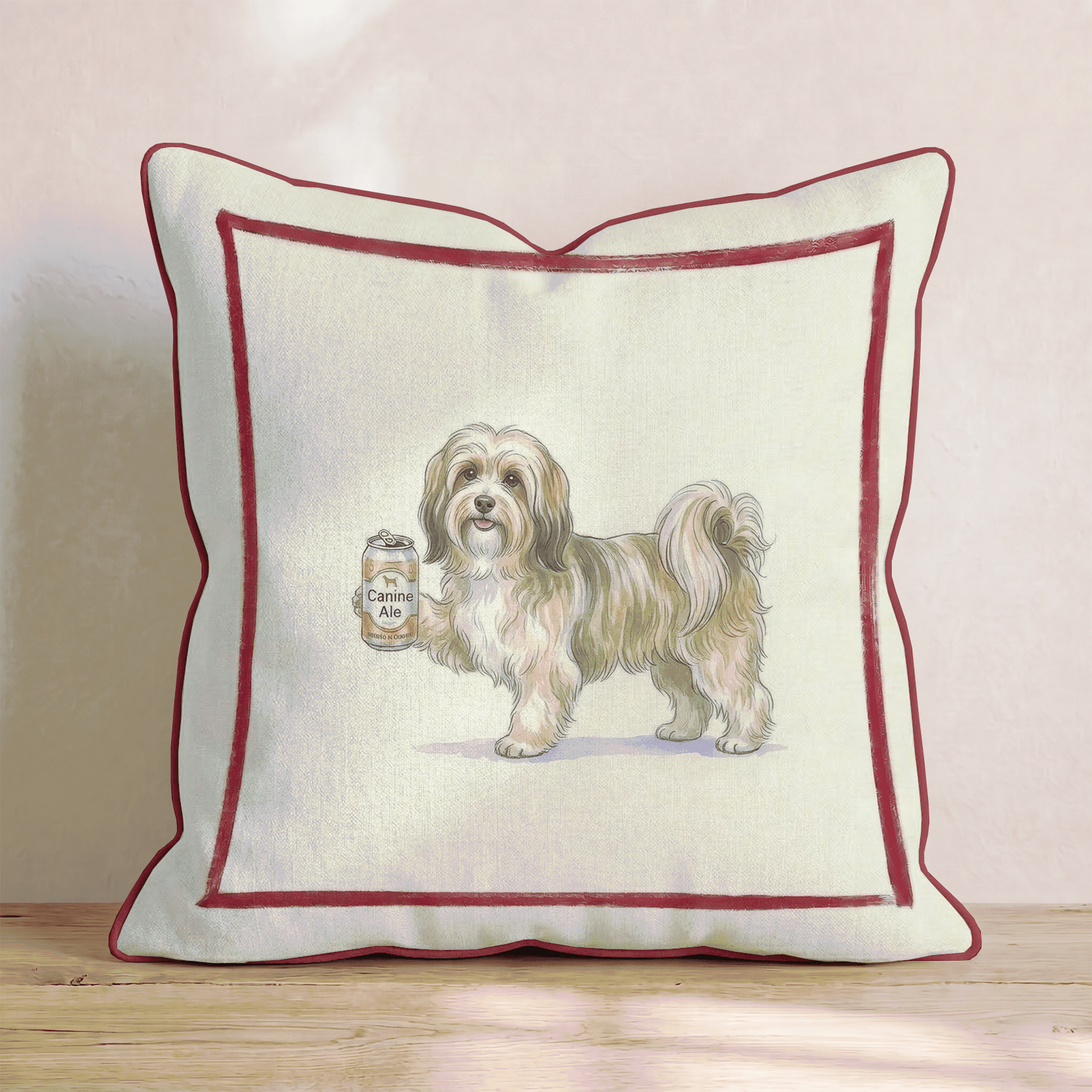 Canine Ale Havenese Throw Pillow - Hillcroft Home