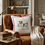 Canine Ale Jack Russell Throw Pillow - Hillcroft Home