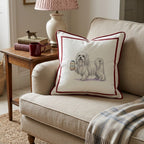 Canine Ale Maltese Throw Pillow - Hillcroft Home