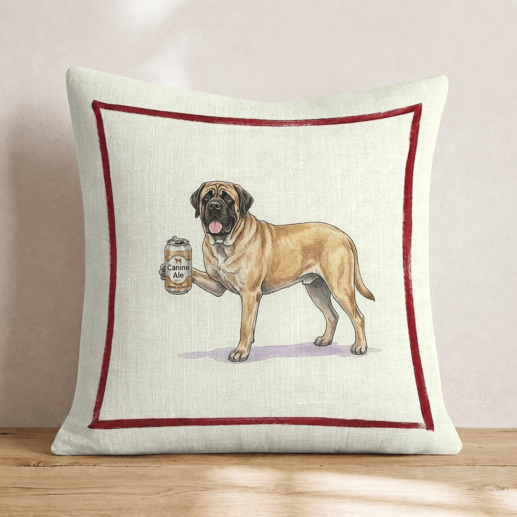 Canine Ale Mastiff Throw Pillow - Hillcroft Home