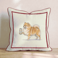 Canine Ale Pomeranian Throw Pillow - Hillcroft Home