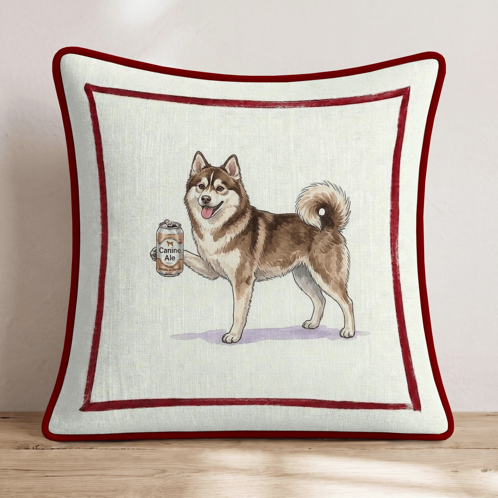 Canine Ale Pomsky Throw Pillow - Hillcroft Home